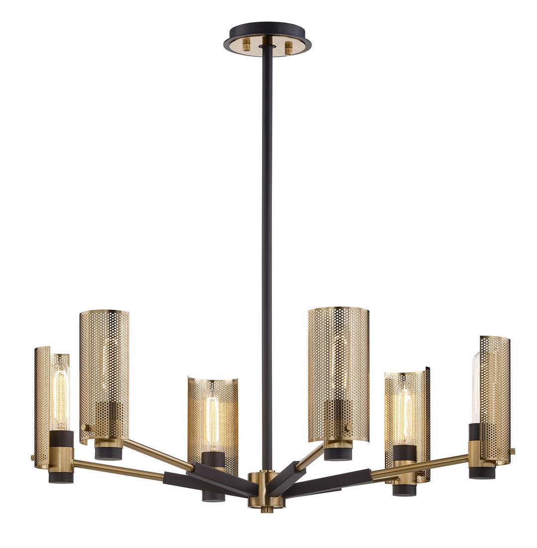 Troy Pilsen F6876-SFB/PBR Chandelier Light - Modern Bronze And Aged Brass