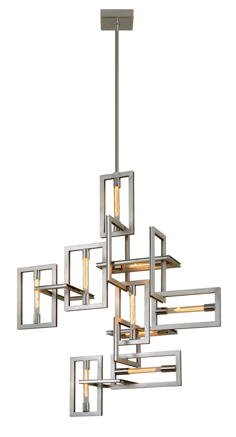 Troy Enigma F7109-SL/SS Pendant Light - Silver Leaf W Stainless Acc