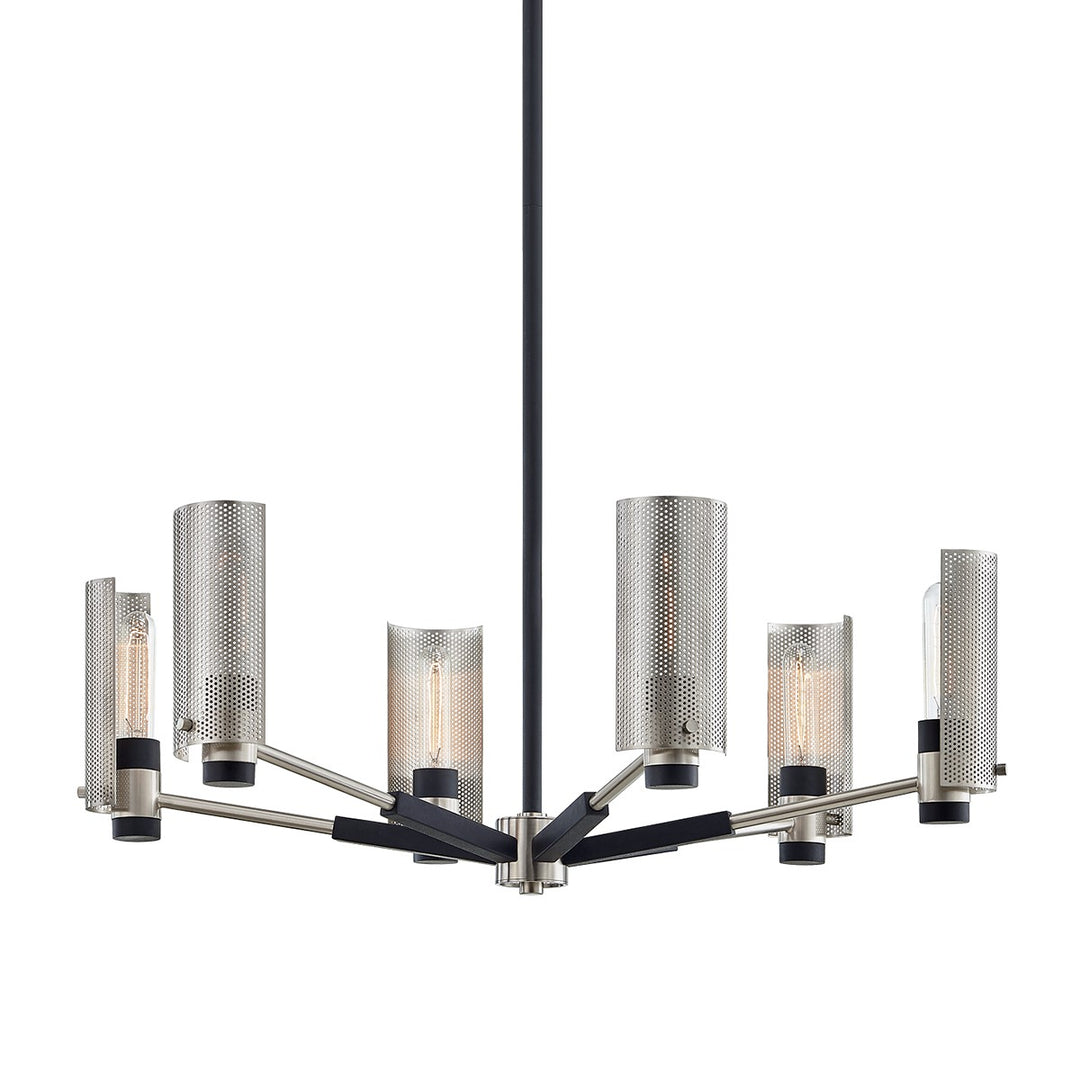 Troy Pilsen F7116-SFB/SN Chandelier Light - Carbide Blk W Satin Nickel