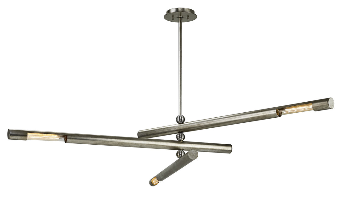 Troy Hendrix F7156 Pendant Light - Silver Leaf W Nickel Accents