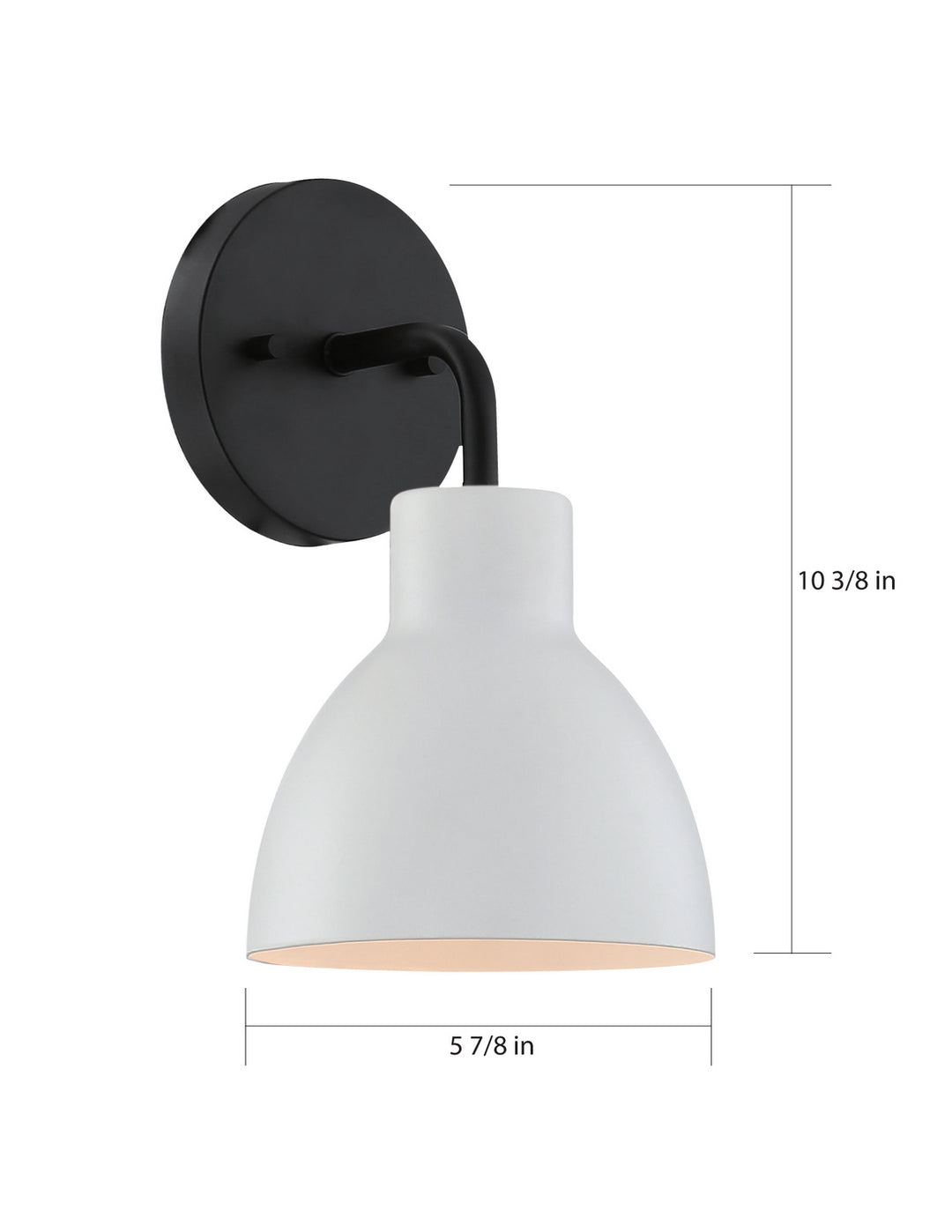 Nuvo Sloan 60-6784 Wall Light - Matte Black / Matte White
