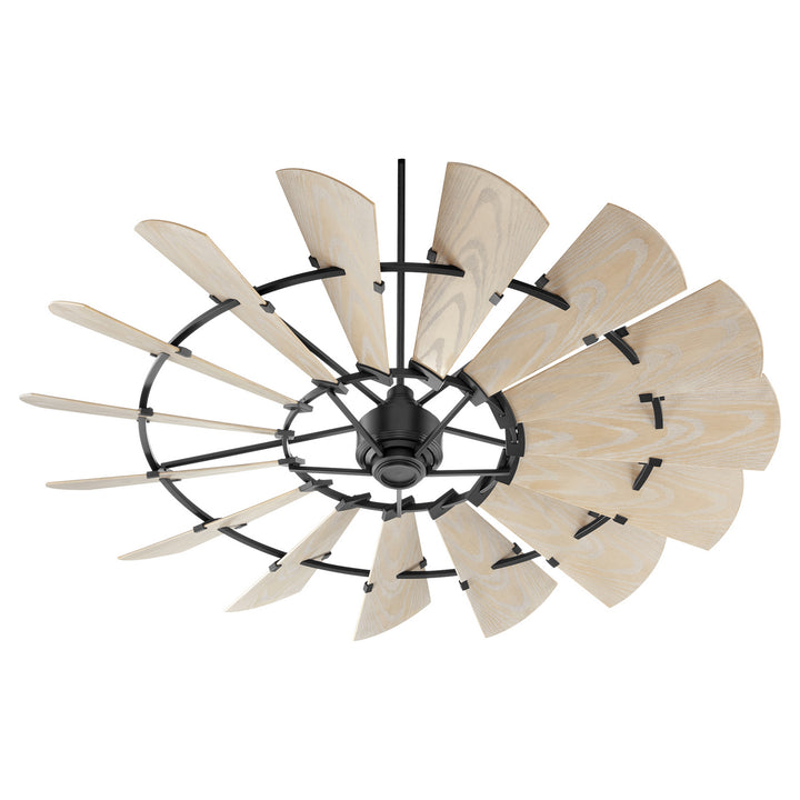 Quorum Windmill 197215-69 Ceiling Fan - Textured Black, Weathered Oak