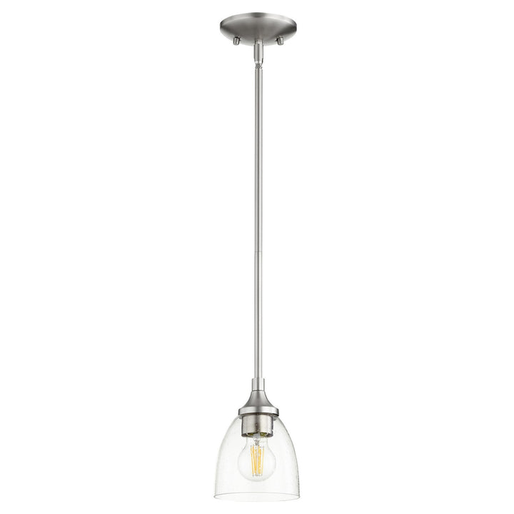 Quorum Enclave 3059-265 Pendant Light - Satin Nickel W/ Clear/Seeded