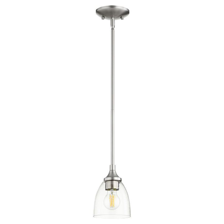Quorum Enclave 3059-265 Pendant Light - Satin Nickel W/ Clear/Seeded