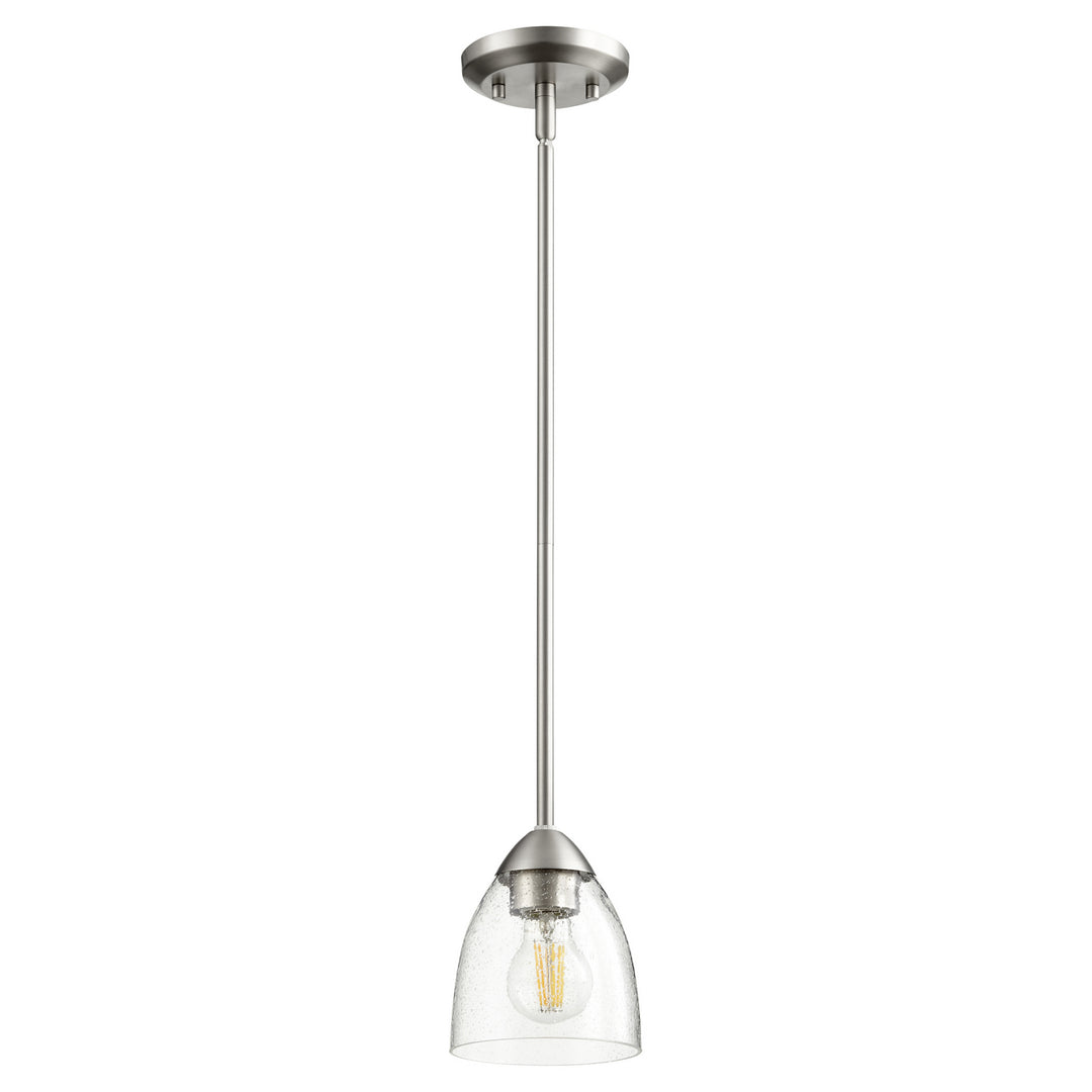 Quorum Barkley 3069-265 Pendant Light - Satin Nickel W/ Clear/Seeded