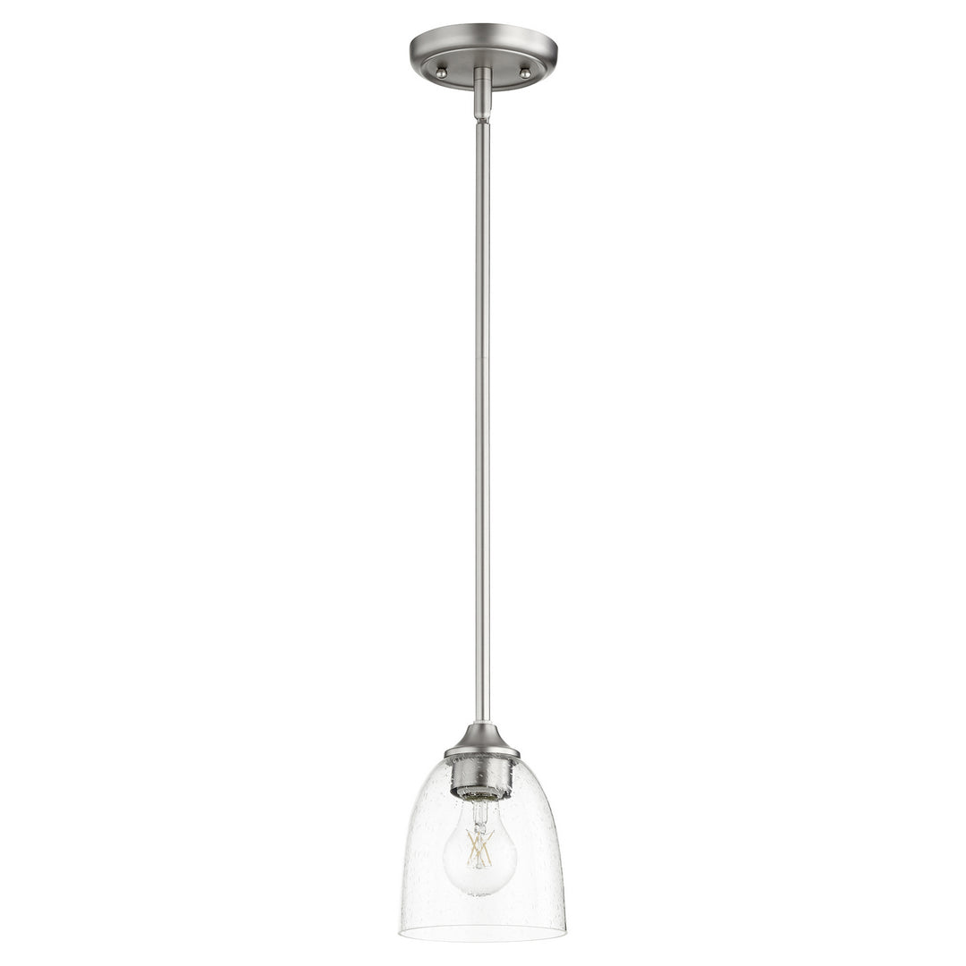 Quorum Jardin 3127-265 Pendant Light - Satin Nickel W/ Clear/Seeded