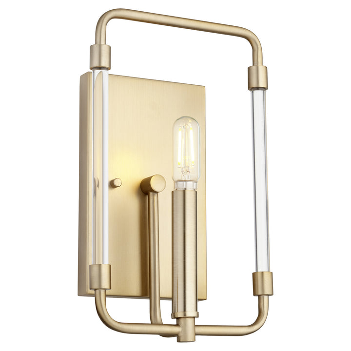 Quorum Optic 5114-1-80 Wall Sconce Light - Aged Brass