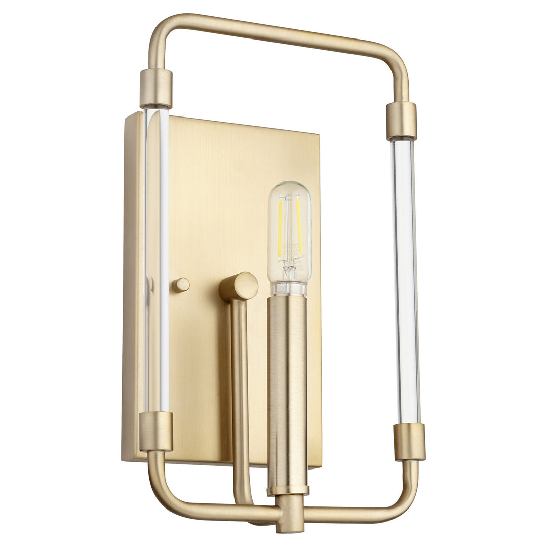 Quorum Optic 5114-1-80 Wall Sconce Light - Aged Brass