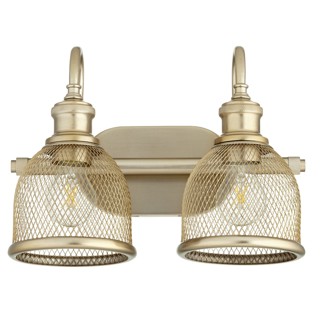 Quorum Omni 5212-2-80 Bath Vanity Light 15 in. wide - Aged Brass