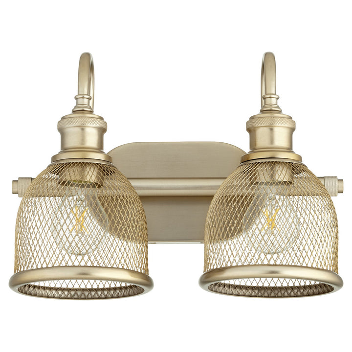 Quorum Omni 5212-2-80 Bath Vanity Light 15 in. wide - Aged Brass