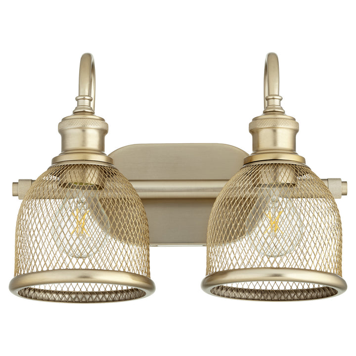 Quorum Omni 5212-2-80 Bath Vanity Light 15 in. wide - Aged Brass
