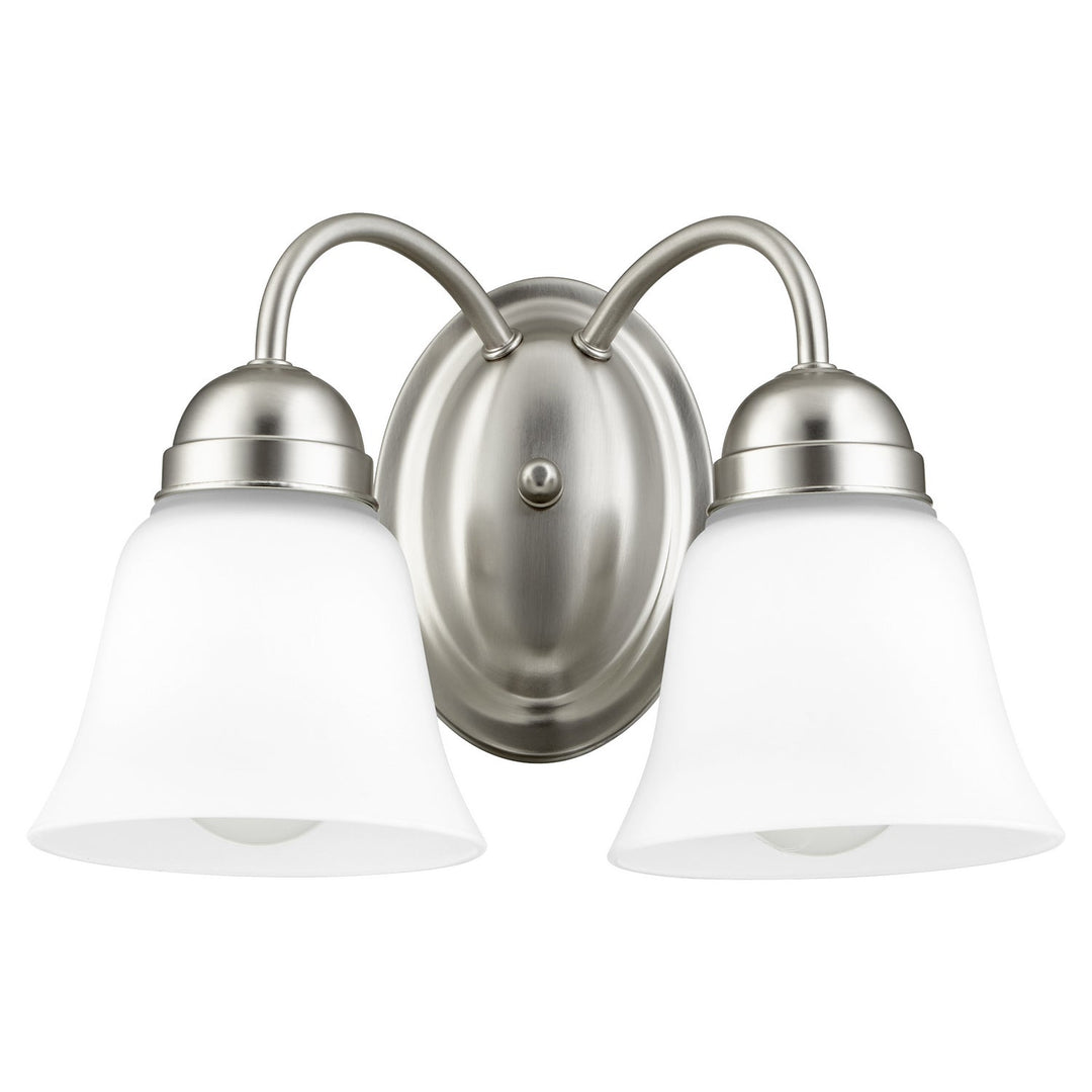 Quorum 5404 Series 5404-2-65 Bath Vanity Light 12 in. wide - Satin Nickel