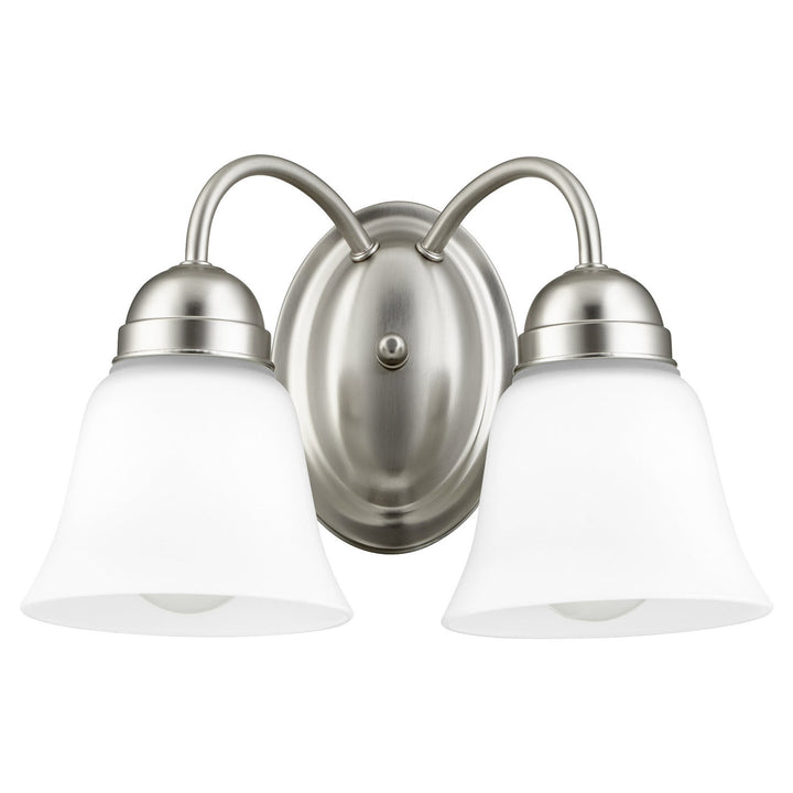 Quorum 5404 Series 5404-2-65 Bath Vanity Light 12 in. wide - Satin Nickel