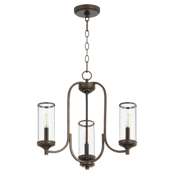 Quorum Collins 6044-3-86 Chandelier Light - Oiled Bronze