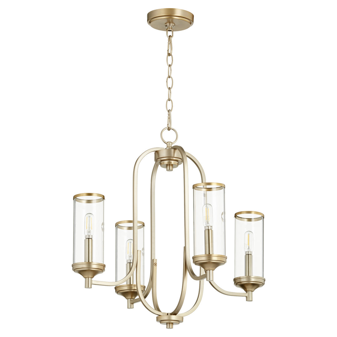 Quorum Collins 6044-4-80 Chandelier Light - Aged Brass