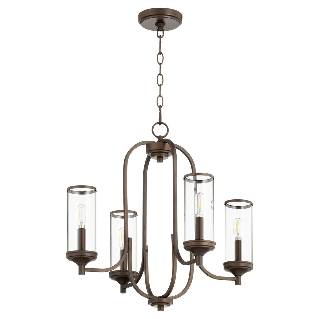 Quorum Collins 6044-4-86 Chandelier Light - Oiled Bronze