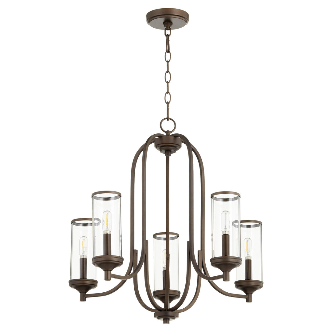 Quorum Collins 6044-5-86 Chandelier Light - Oiled Bronze