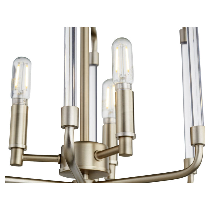 Quorum Optic 6114-3-80 Pendant Light - Aged Brass