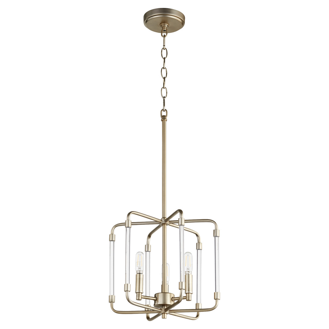 Quorum Optic 6114-3-80 Pendant Light - Aged Brass