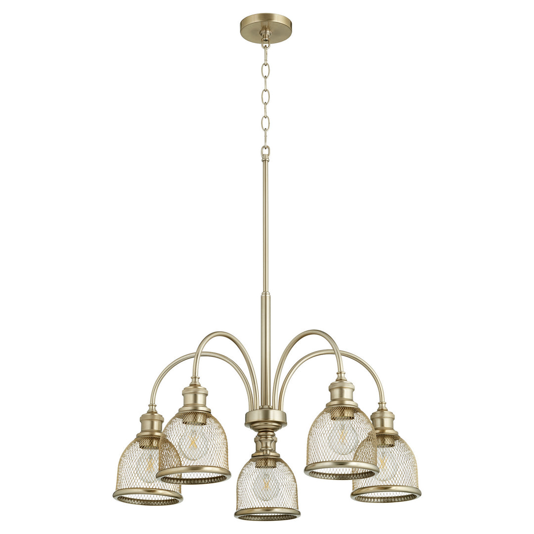 Quorum Omni 6212-5-80 Chandelier Light - Aged Brass