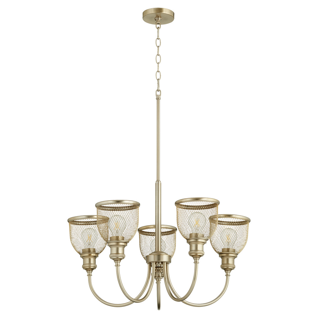 Quorum Omni 6212-5-80 Chandelier Light - Aged Brass