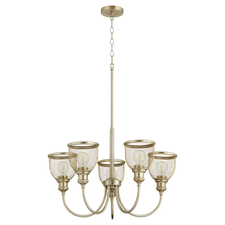 Quorum Omni 6212-5-80 Chandelier Light - Aged Brass