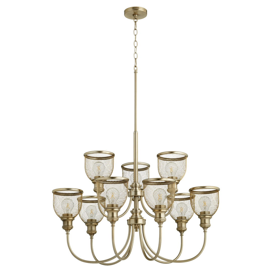 Quorum Omni 6212-9-80 Chandelier Light - Aged Brass