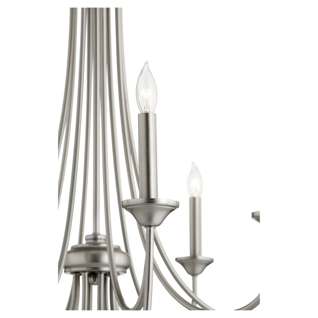 Quorum Brooks 6250-8-65 Chandelier Light - Satin Nickel