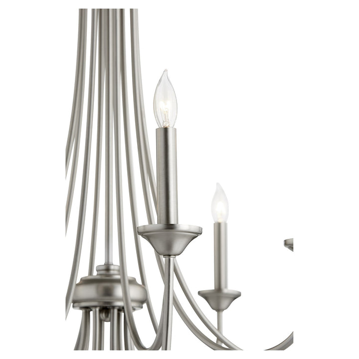 Quorum Brooks 6250-8-65 Chandelier Light - Satin Nickel