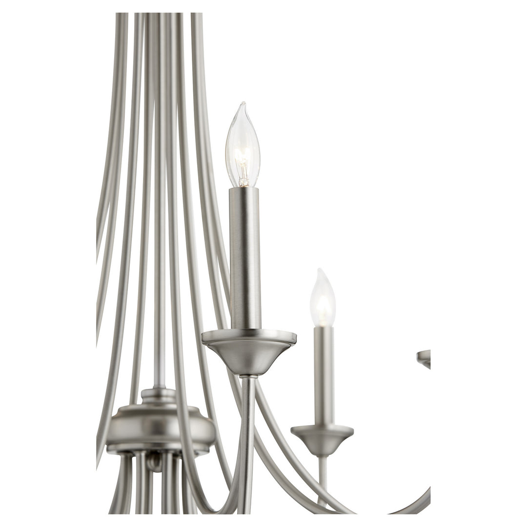 Quorum Brooks 6250-8-65 Chandelier Light - Satin Nickel