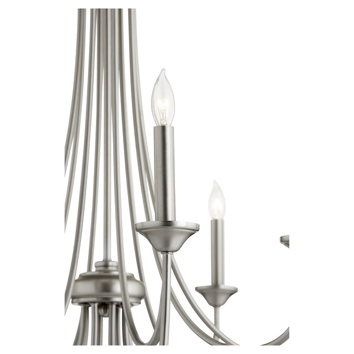 Quorum Brooks 6250-8-65 Chandelier Light - Satin Nickel