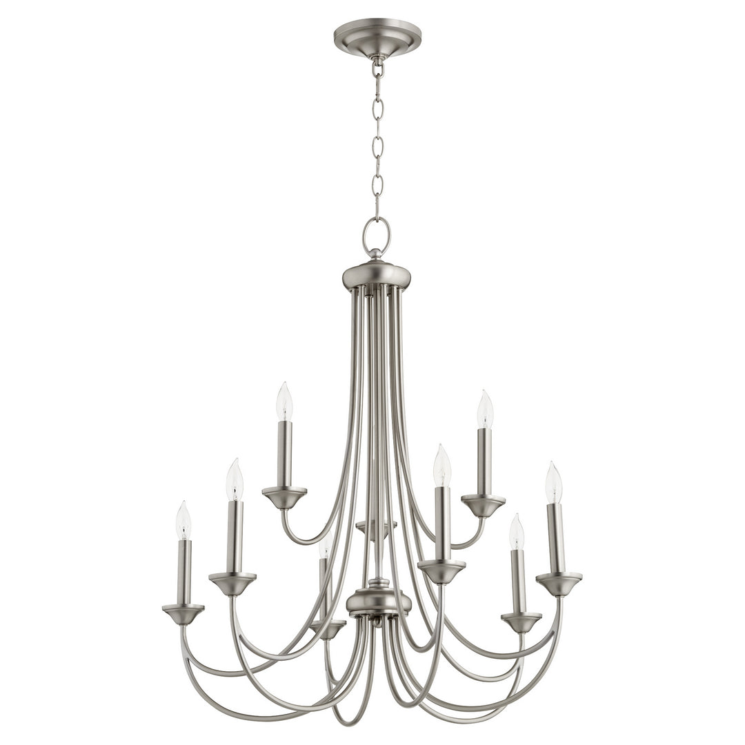 Quorum Brooks 6250-9-65 Chandelier Light - Satin Nickel