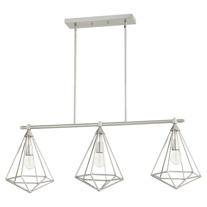 Quorum Bennett 6311-3-65 Pendant Light - Satin Nickel