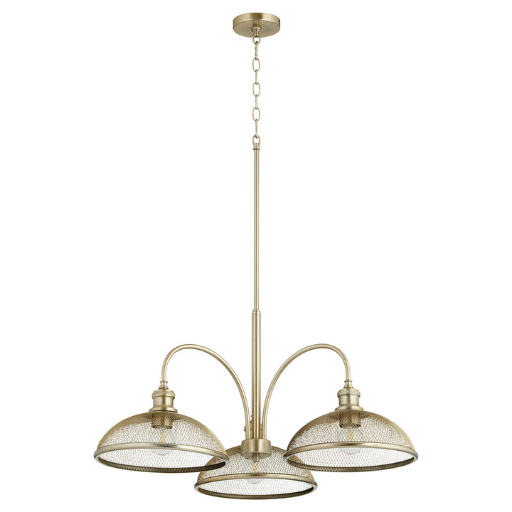 Quorum Omni 6312-3-80 Chandelier Light - Aged Brass