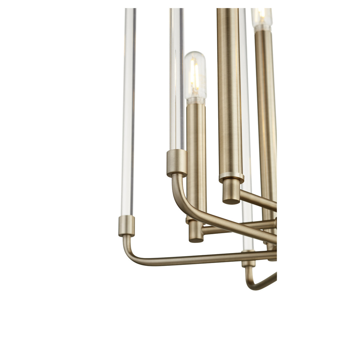 Quorum Optic 8114-6-80 Pendant Light - Aged Brass