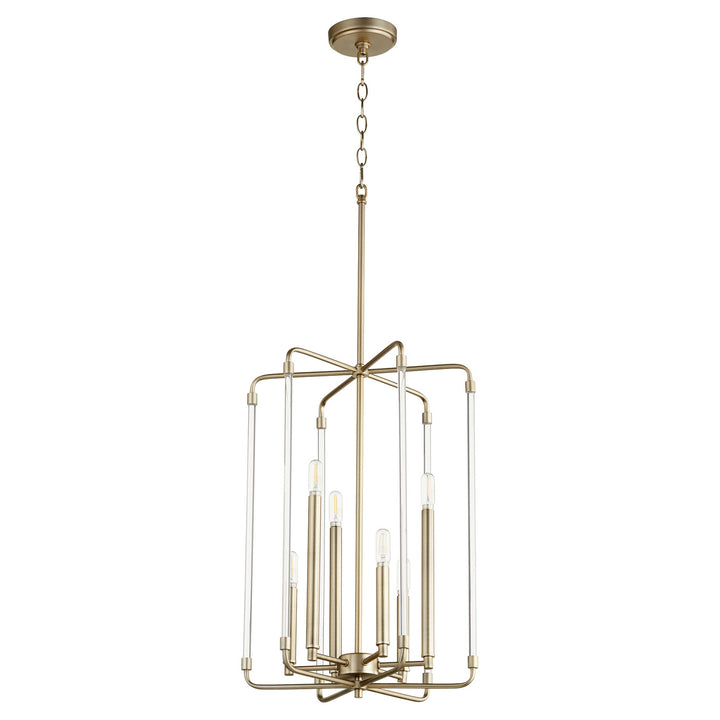 Quorum Optic 8114-6-80 Pendant Light - Aged Brass