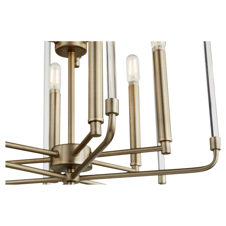 Quorum Optic 8114-9-80 Pendant Light - Aged Brass