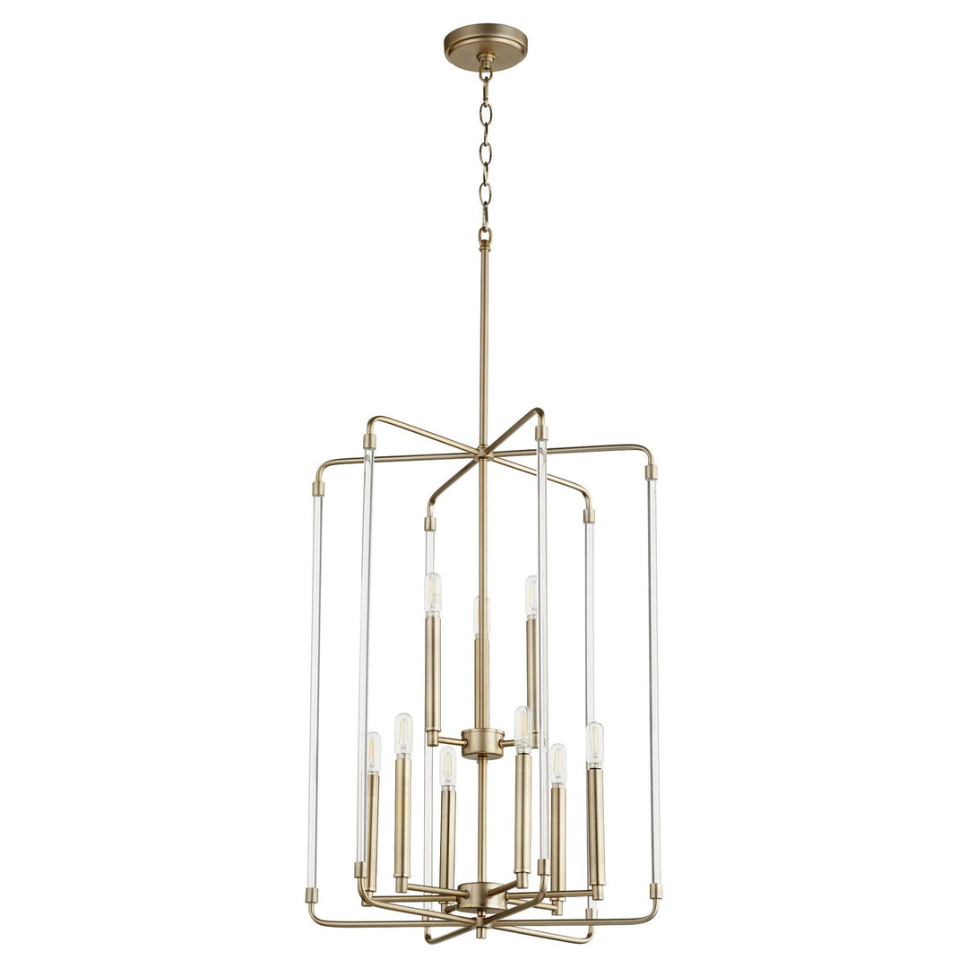 Quorum Optic 8114-9-80 Pendant Light - Aged Brass
