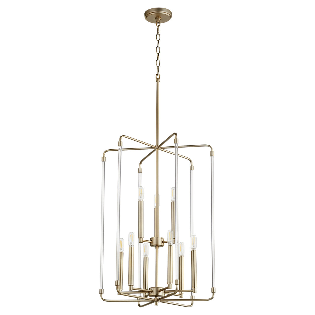 Quorum Optic 8114-9-80 Pendant Light - Aged Brass