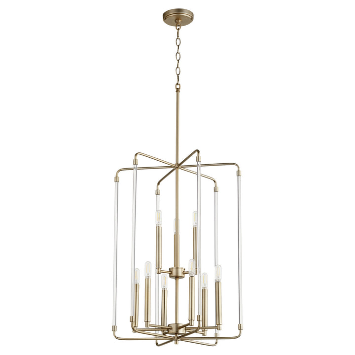 Quorum Optic 8114-9-80 Pendant Light - Aged Brass