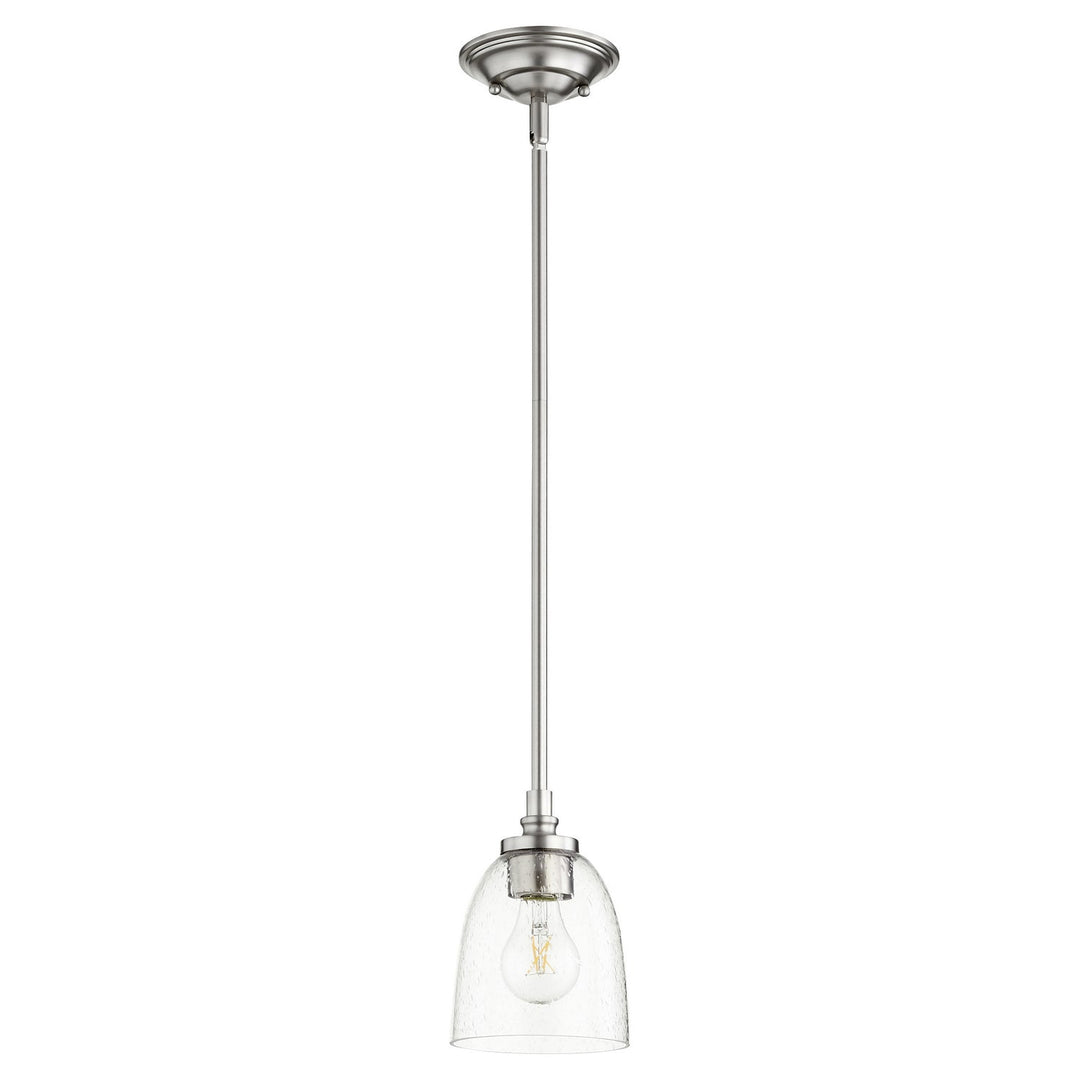 Quorum Rossington 3122-265 Pendant Light - Satin Nickel W/ Clear/Seeded