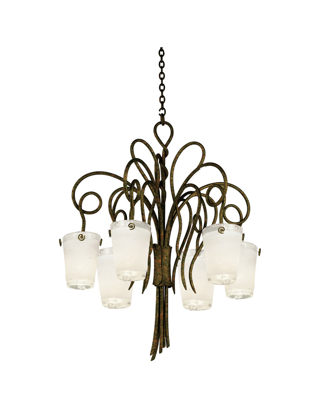 Kalco Tribecca 4289AC/FROST Chandelier Light - Antique Copper