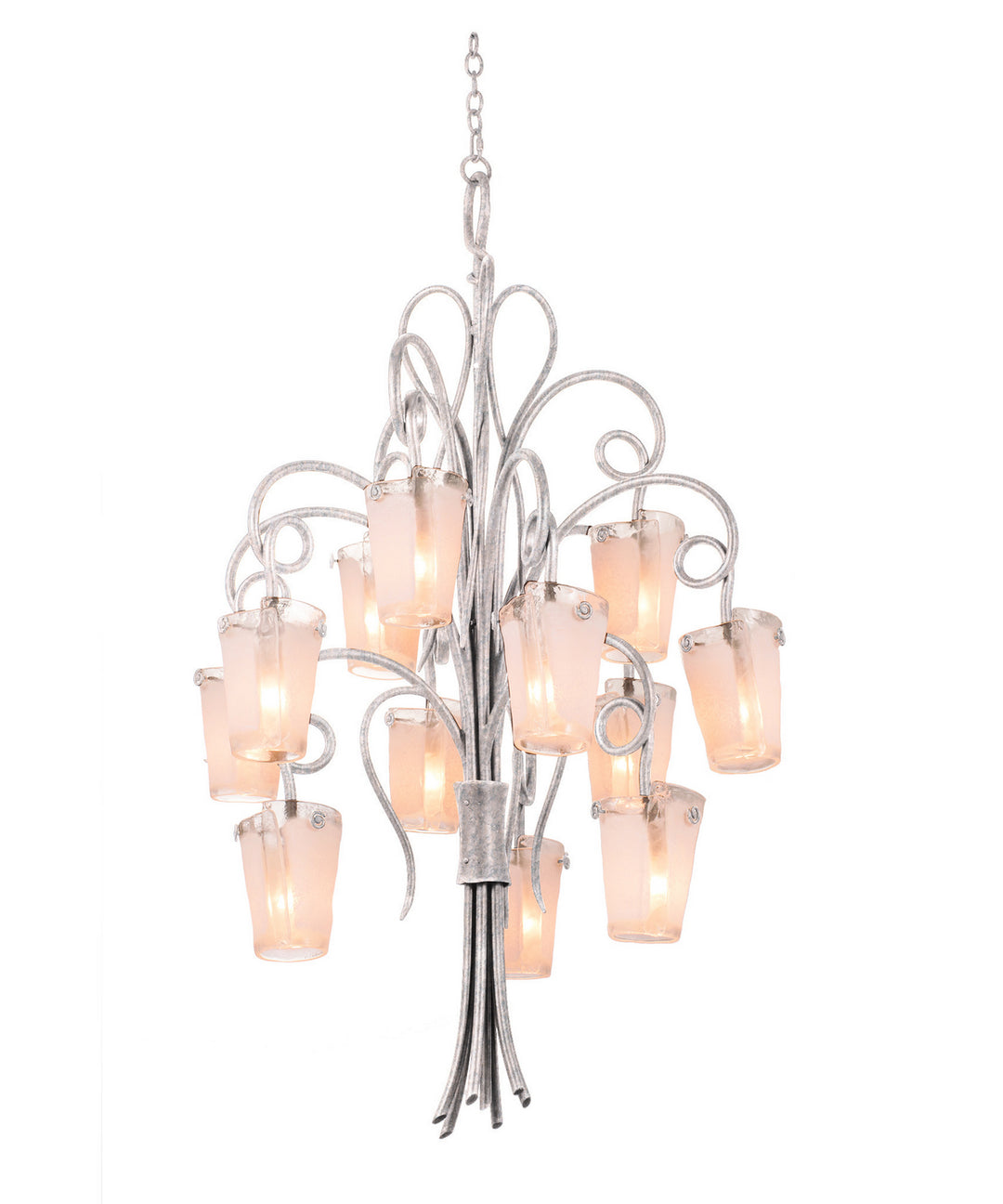 Kalco Tribecca 4290PS/FROST Chandelier Light - Pearl Silver