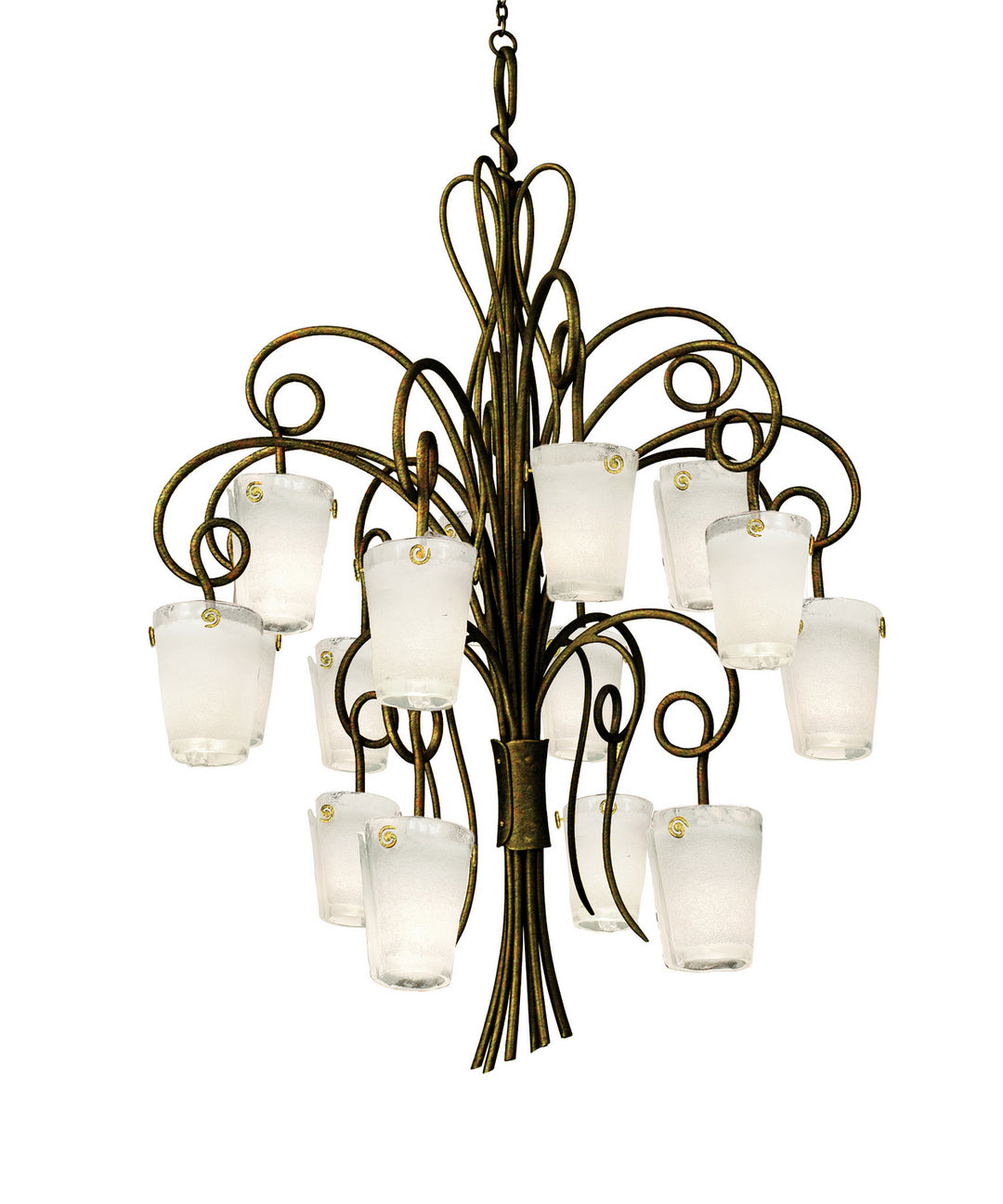 Kalco Tribecca 4299AC/FROST Chandelier Light - Antique Copper