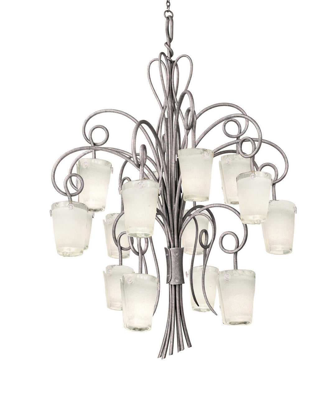 Kalco Tribecca 4299PS/FROST Chandelier Light - Pearl Silver