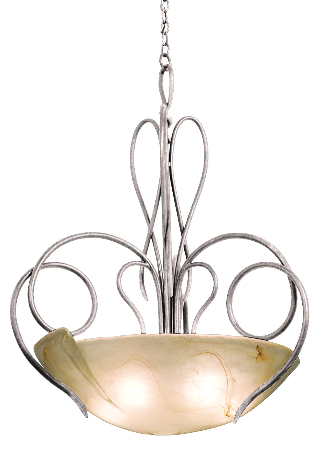 Kalco Tribecca 4306PS/ANTQ Pendant Light - Pearl Silver