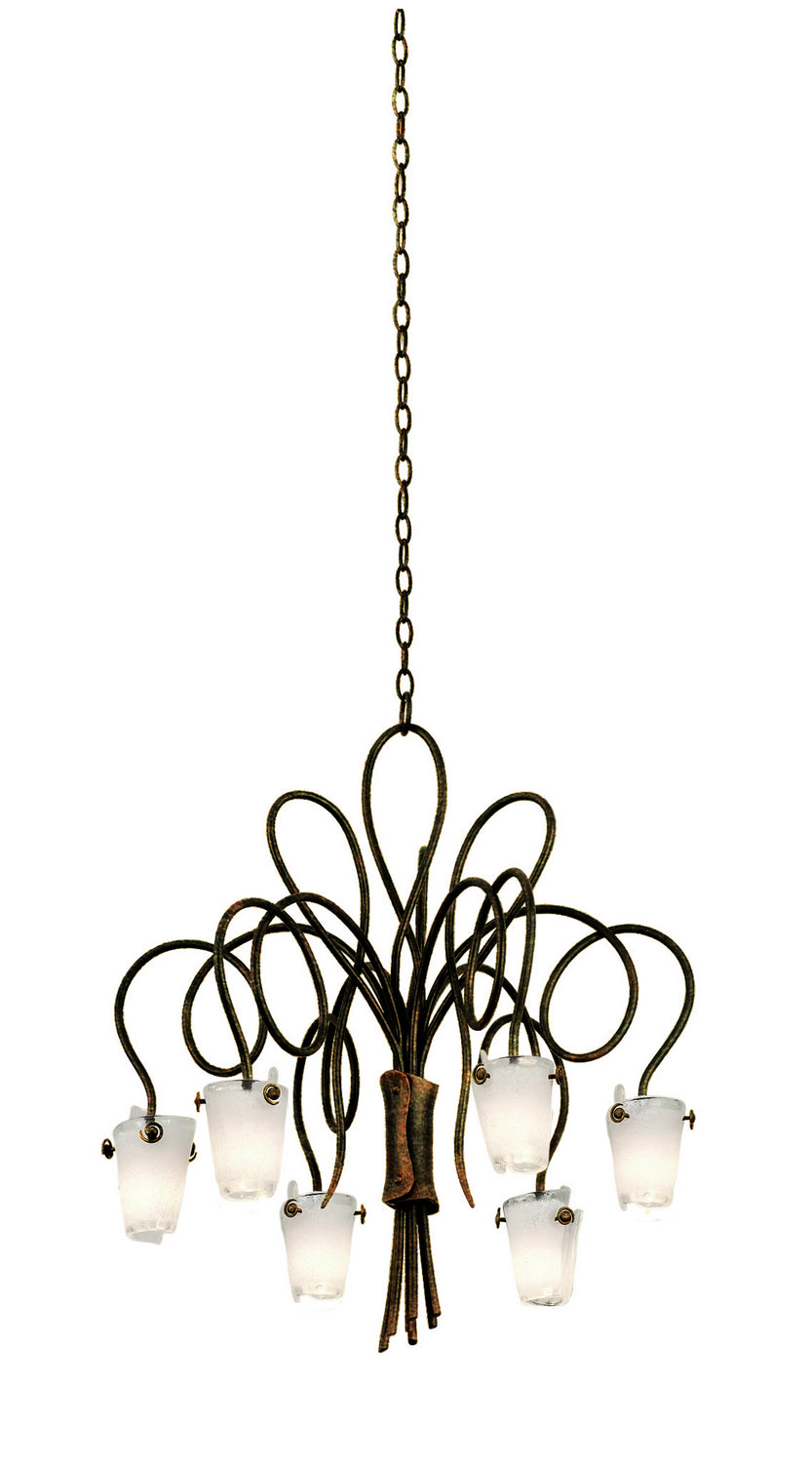 Kalco Tribecca 4308AC/FROST Chandelier Light - Antique Copper