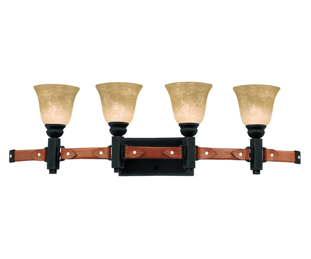 Kalco Rodeo Drive 4644B/ECRU Bath Vanity Light 39 in. wide - Black