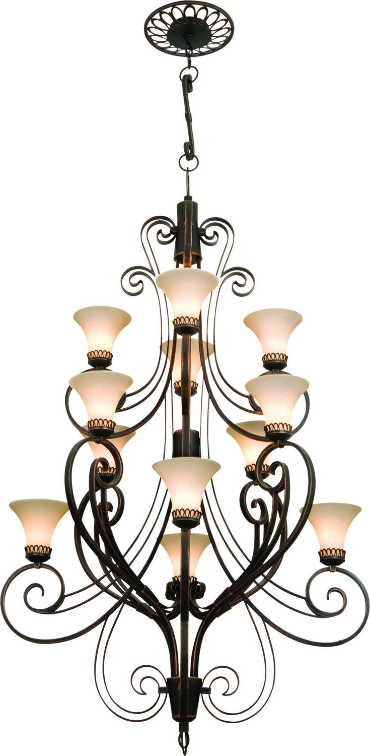 Kalco Mirabelle 5189AC/1577 Chandelier Light - Antique Copper