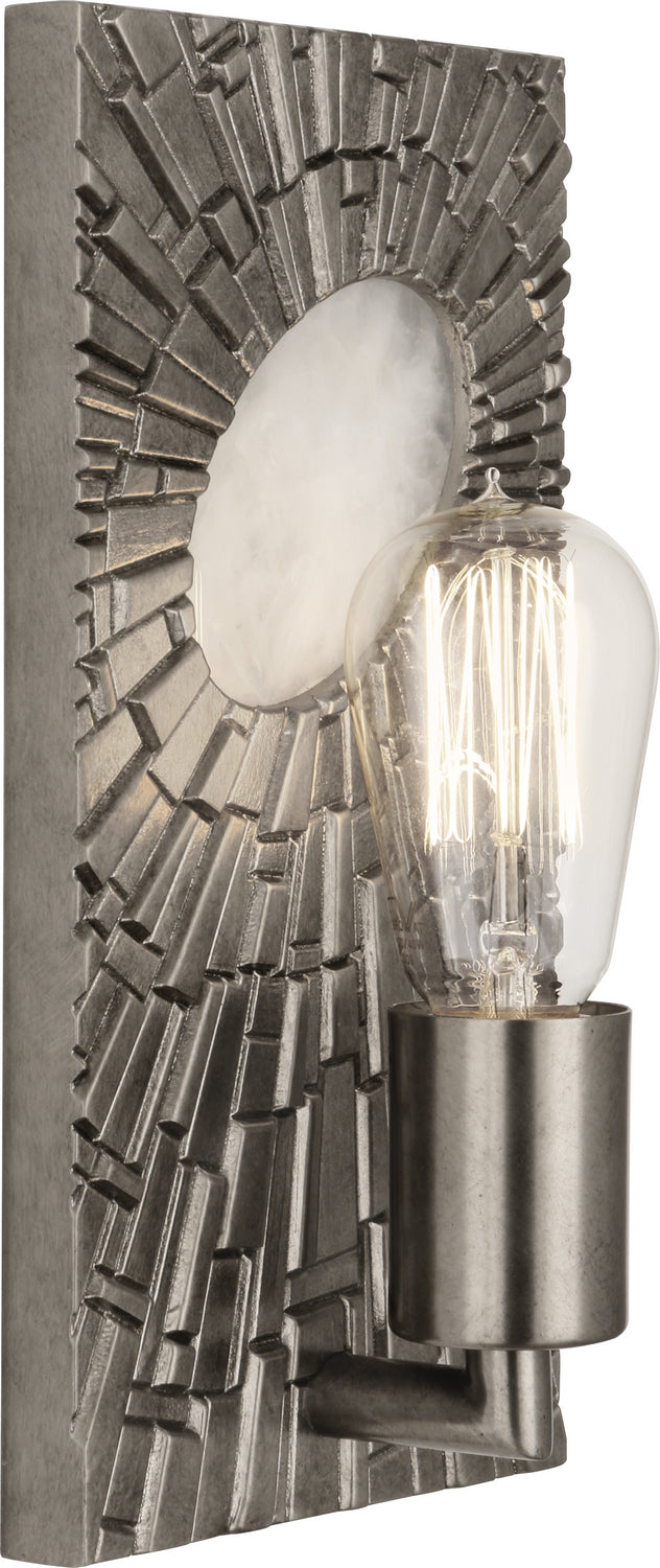 Robert Abbey Goliath S418 Wall Sconce Light - Antiqued Polished Nickel w/ White Rock Crystal Accent